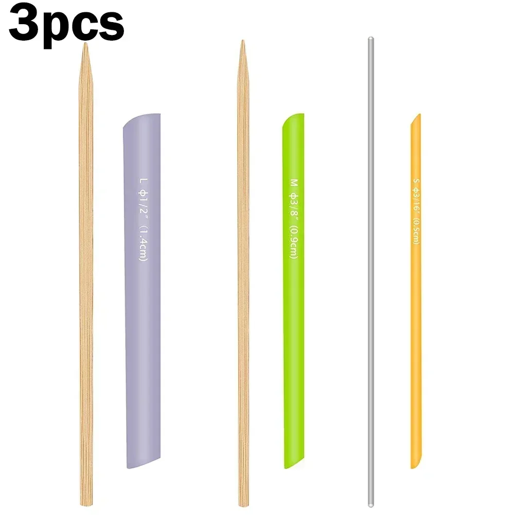 3 PCS/Set Quick Turn Fabric Set Assorted Sizes Tube Turner For Sewing DIY Making Bags Bow Tie Upturn Tools