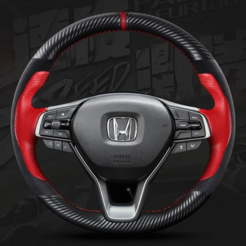 Custom DIY Car Steering Wheel Cover 100% Fit For Honda Accord 10 2018 2019 Insight 2019 Auto Interior Accessories Steering Wrap
