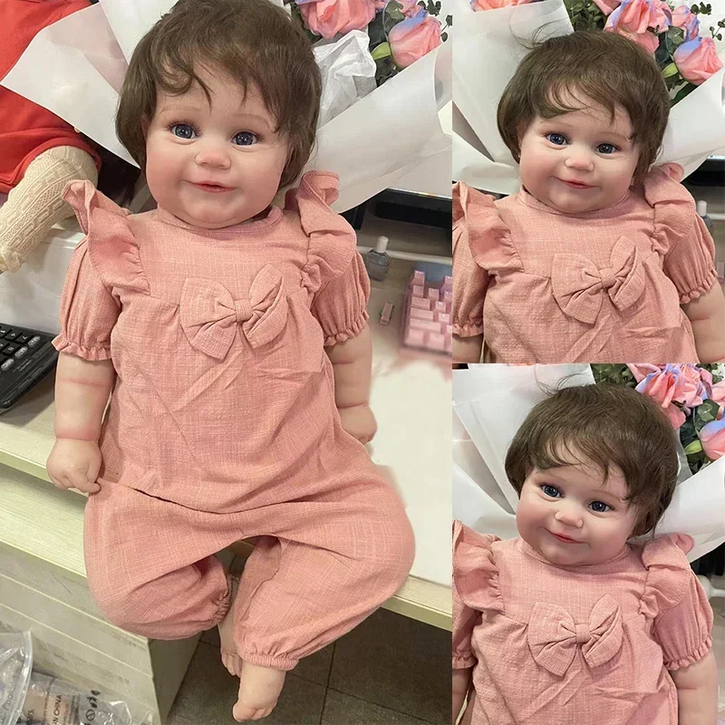 

50cm / 60cm Two Size Version Reborn Maddie Cute Girl Doll with Rooted Hair Toddler Popular Soft Cuddle Body High Quality Doll