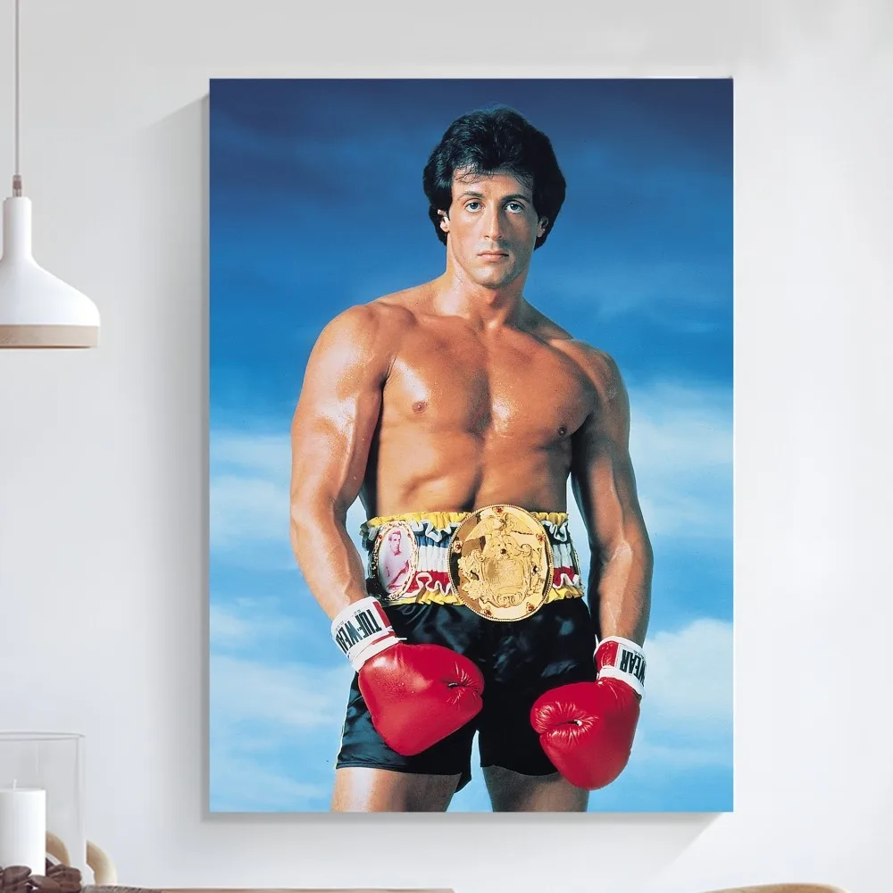 Rocky Balboa Classic Movie Poster Art Self-adhesive Art Small Poster HD Quality Poster Wall Art Painting Study Wall Decoration