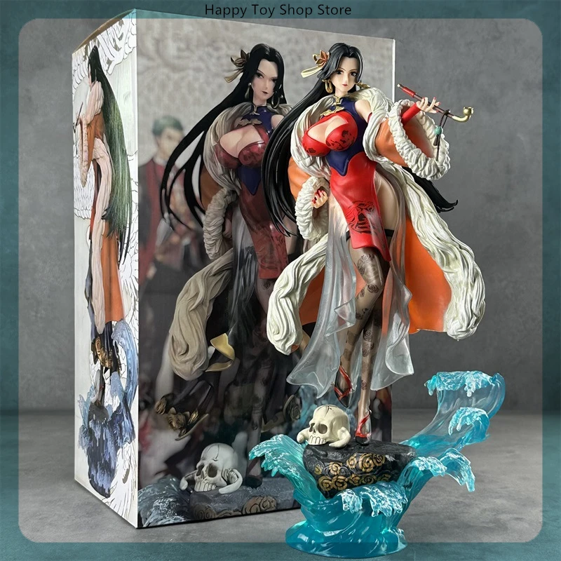 36cm One Piece Boa Hancock Chinese Style Cheongsam Anime Girl Figure Model Statue Boy Collection Desktop Decoration Ornament Toy