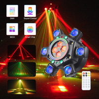 150W Moving Head DJ Light RGBW Mini Beam Rotating DJ Mobile Head Sound DMX512 Lyre LED Disco Stage Light For Party Club Dance