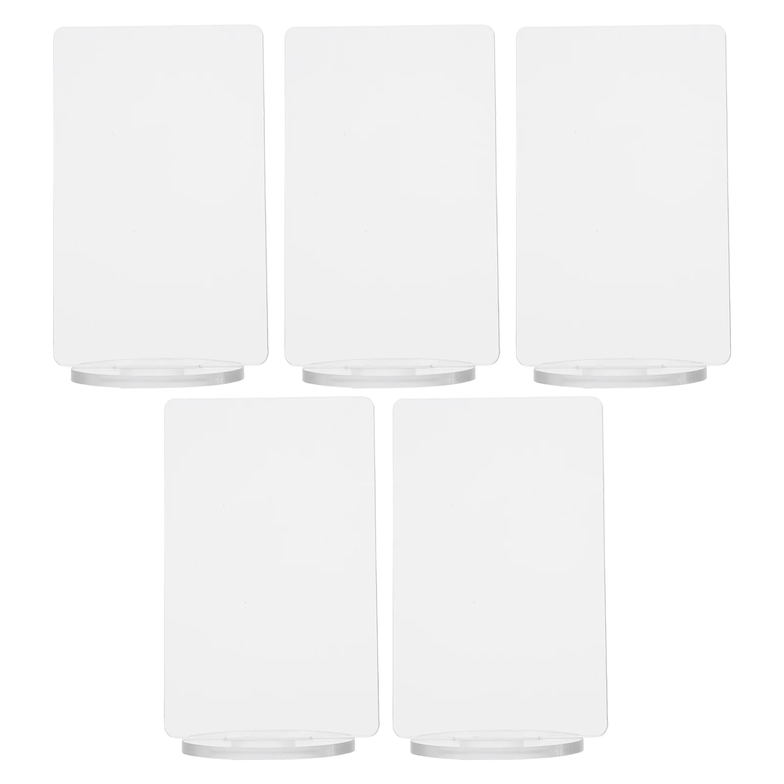 

5pcs Acrylic Sign Holder Clear Display Stand Desktop Number Menu Card Holder Simple Restaurant DIY Cartoon Standing