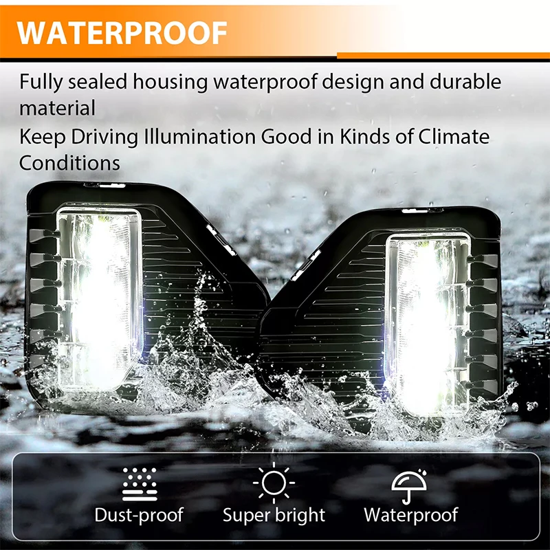 

Front Bumper Fog Light Grille with Fog Lamp Grill for GMC Sierra 1500 AT4 Denali SLT 2019 2020 2021 2022 84176752 84513246