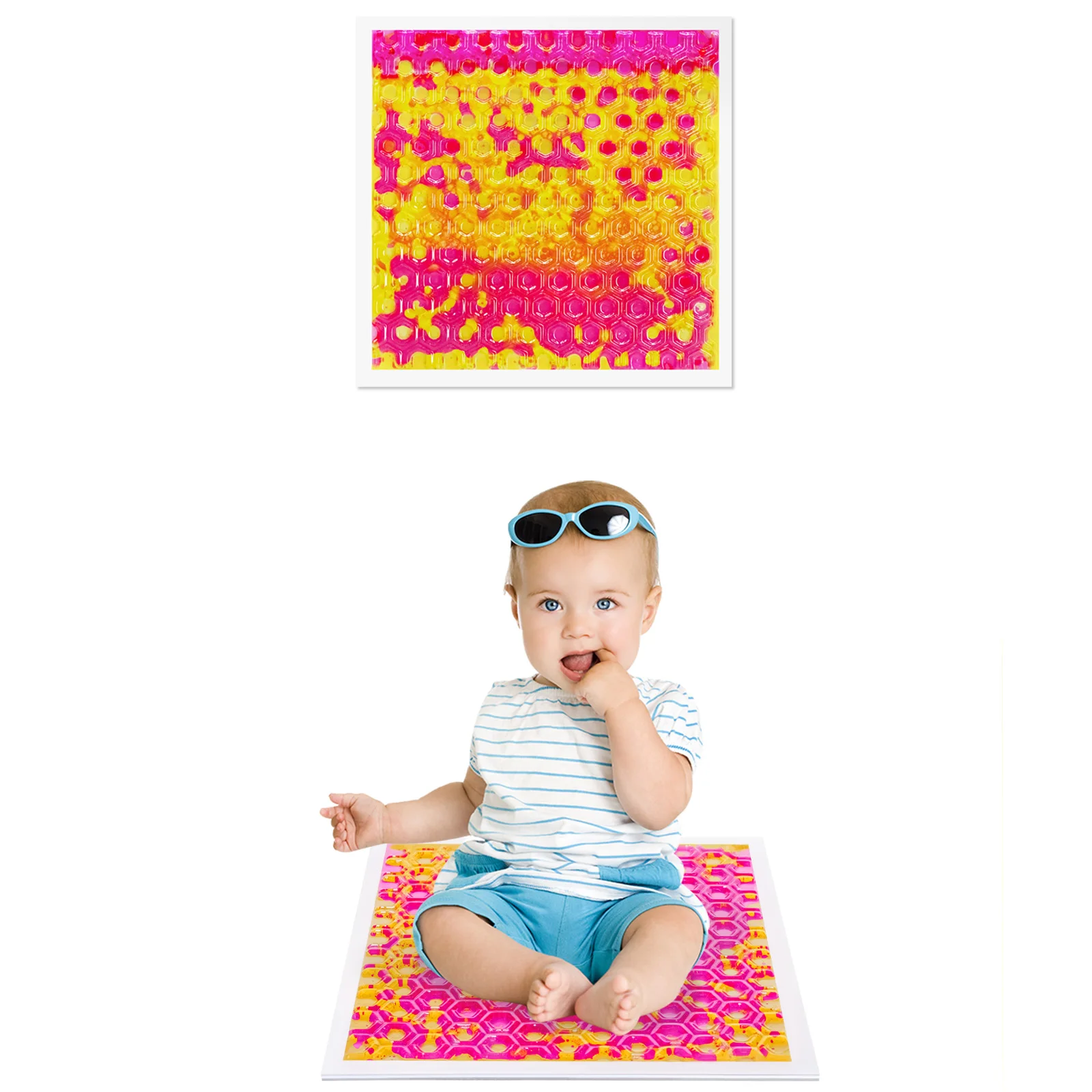 감각 놀이 매트 - 발 타일과 호환 가능 - 감각 놀이 경험을 위한 이상적인 조합