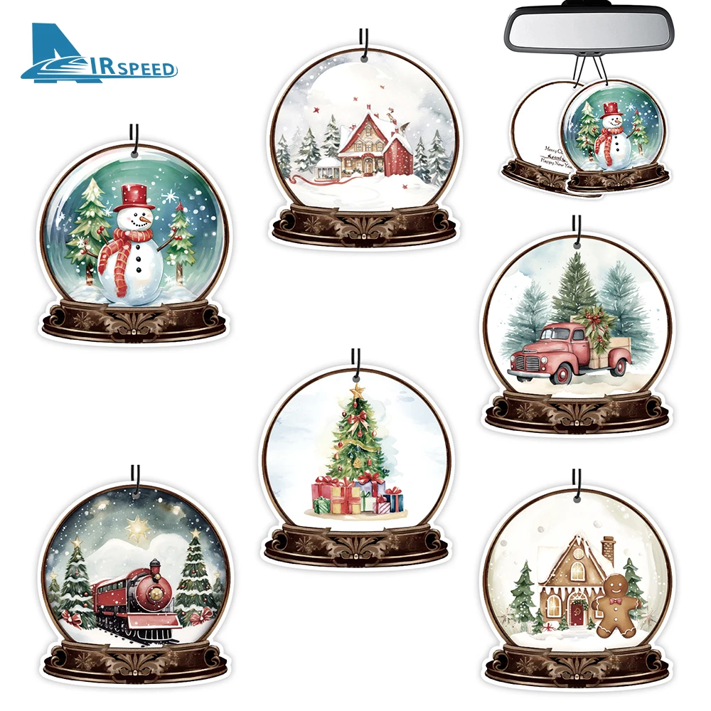 

6PCS/Set Car Air Freshener Fragrant Hanging Christmas Gifts Tree Decorations Ornaments Air Merry Christmas Pendant Freshener