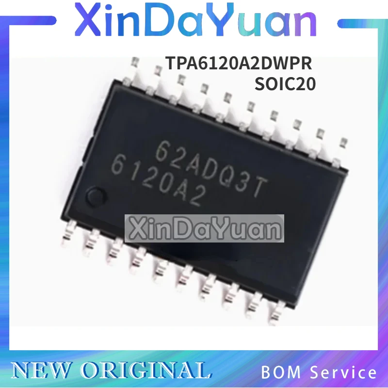 5 pcs TPA6120A2DWPR  6120A2 SOIC-20  Audio Power Amplifier Chip