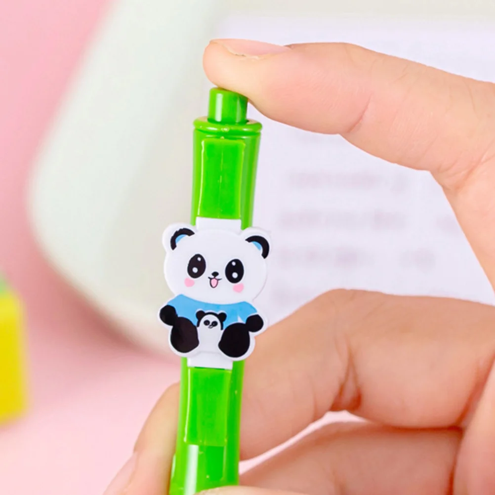 8Pcs Bamboo Gel Ink Pens Panda Design Practical Smooth Writing Office School Student Writing Pen Students Stationery