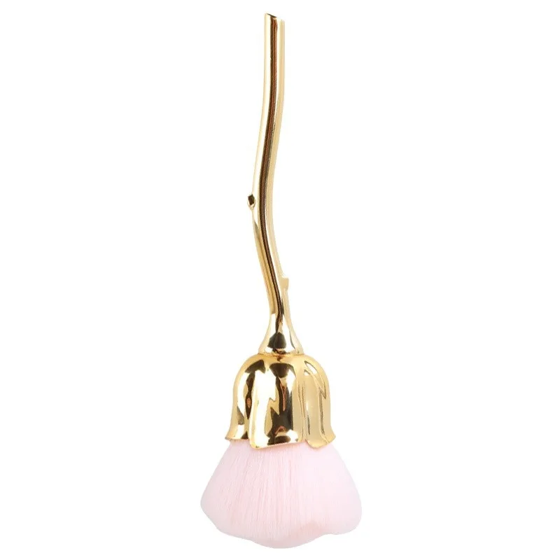Rose-förmigen Weichen Pinsel Für Maniküre Nail art Staub Pinsel Nagel Staub Pinsel Gel Polnisch Staub Reinigung Nagel Pinsel werkzeug Nagel Liefert – Detail 8