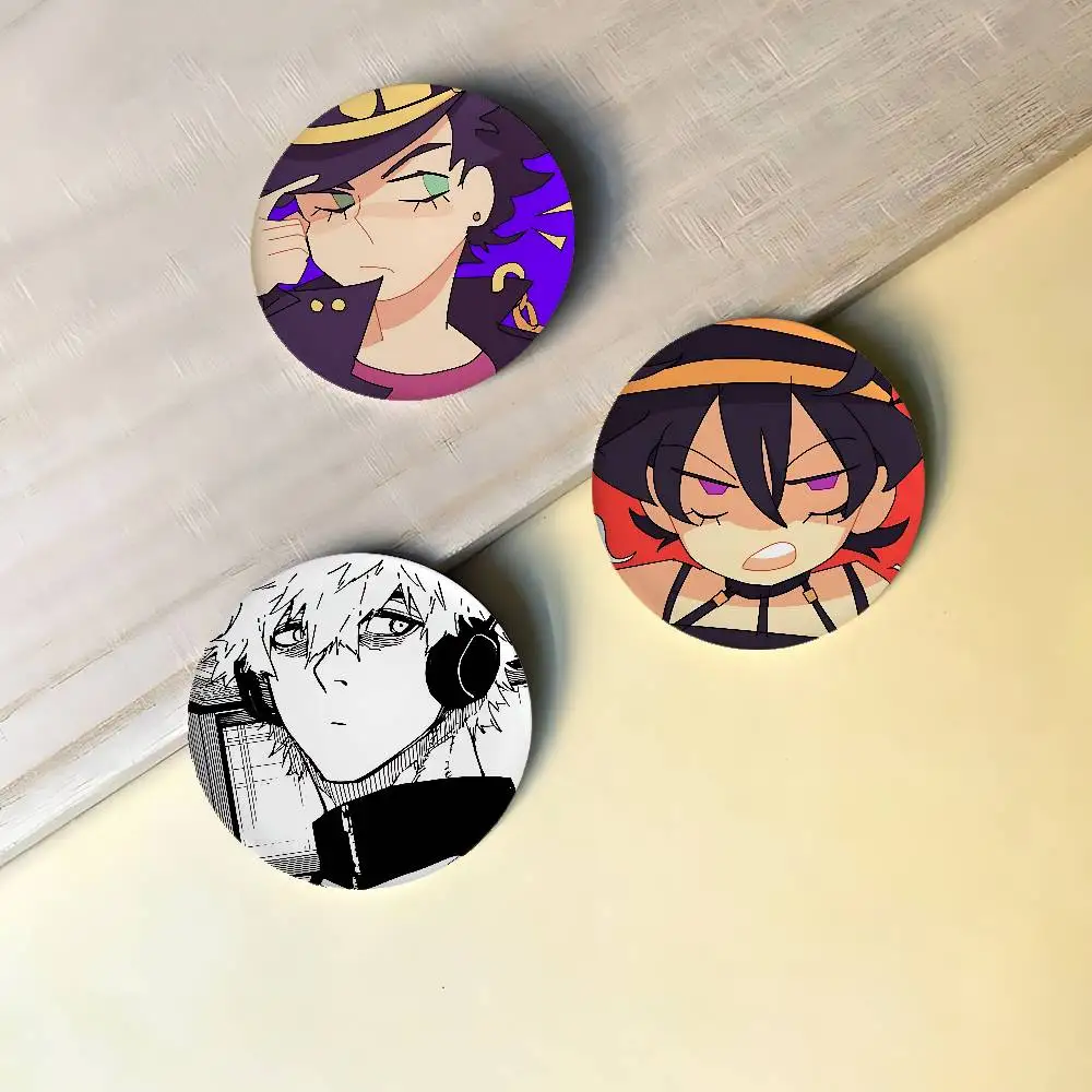 Jojo's Matching Icons! Badges Peripheral Lapel Pins Tinplate Round Brooch For Shoulder Bag Accessories Souvenir Gifts