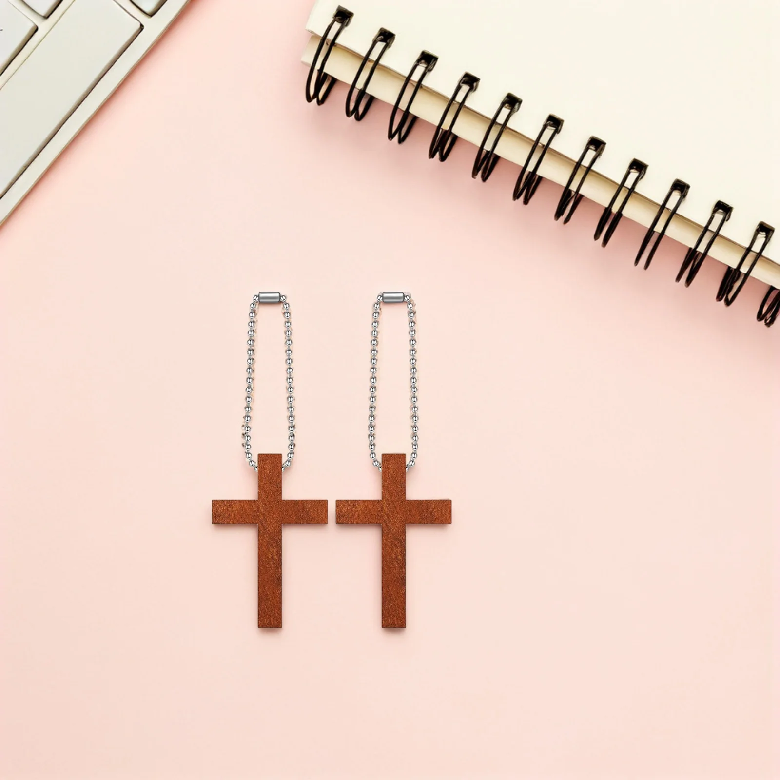 

40Pcs Wooden Cross Pendant Tiny Mini Wood Cross Charm Vintage Style DIY Craft Religious Jewelry Prayer Pendant for Church