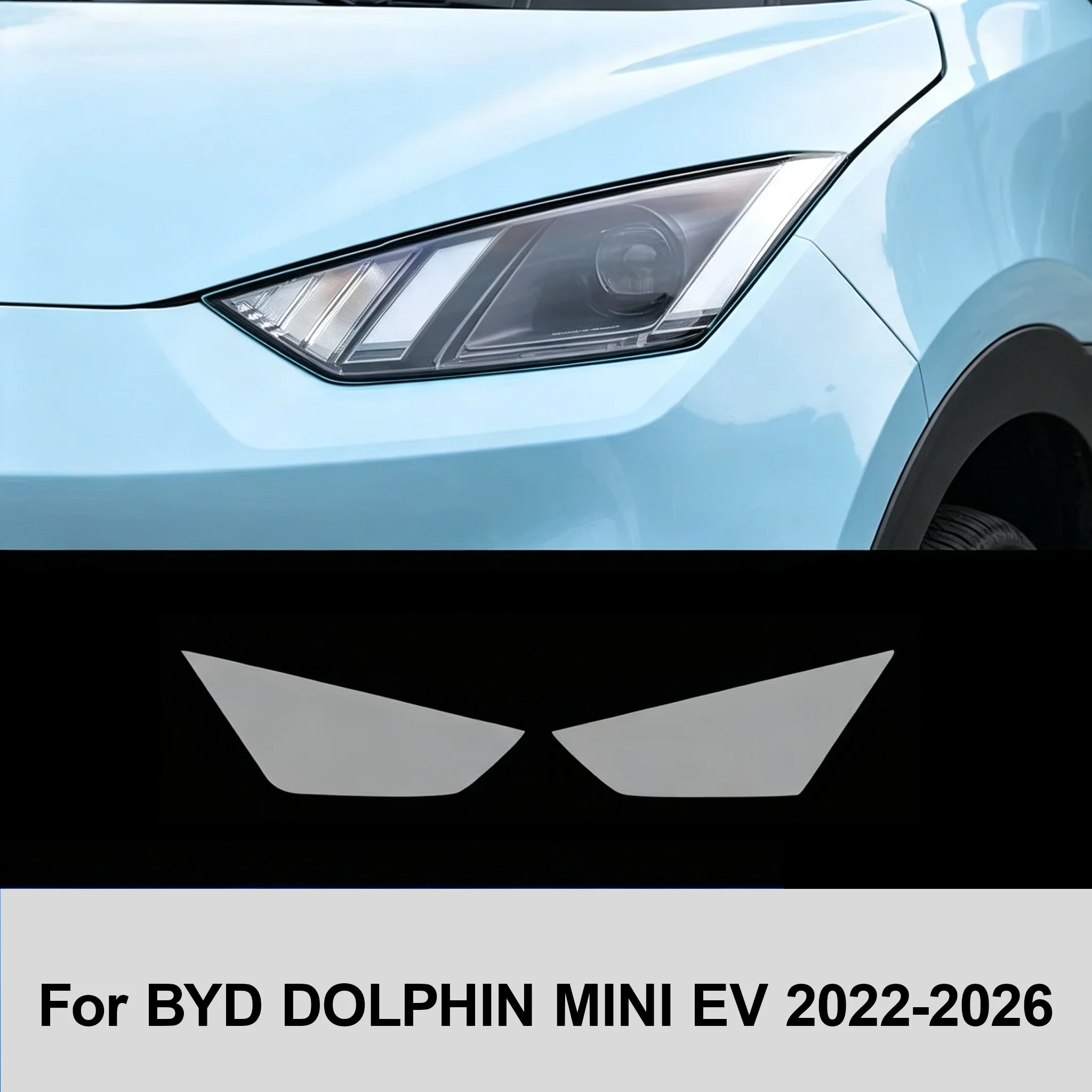 Für BYD DOLPHIN/DOLPHIN MINI EV 2022-2026 Auto-Scheinwerfer TPU-Schutzfolie Kratzschutz PPF Farbwechsel-Schutzfolie – Detail 3