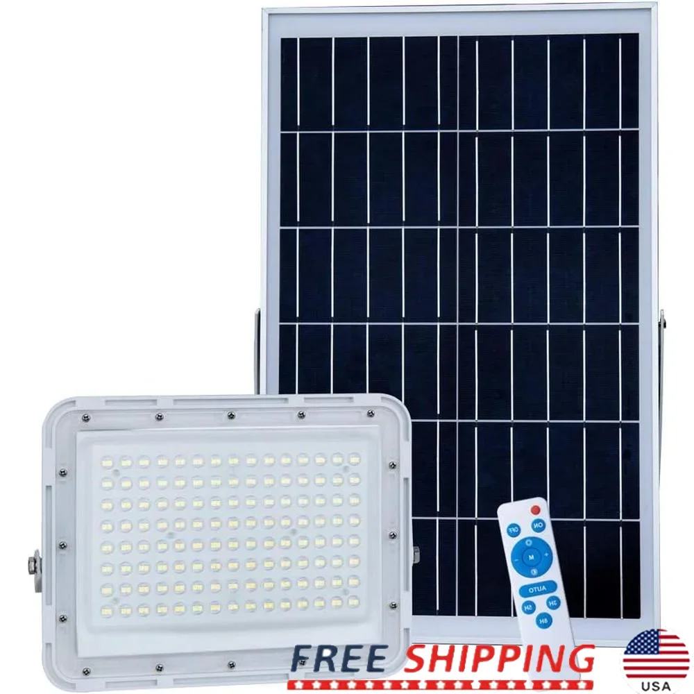 

300 Вт солнечный прожектор 24000 люмен светодиодный уличный IP67 водонепроницаемый пульт дистанционного управления охранное освещение двор сад Уолл-стрит