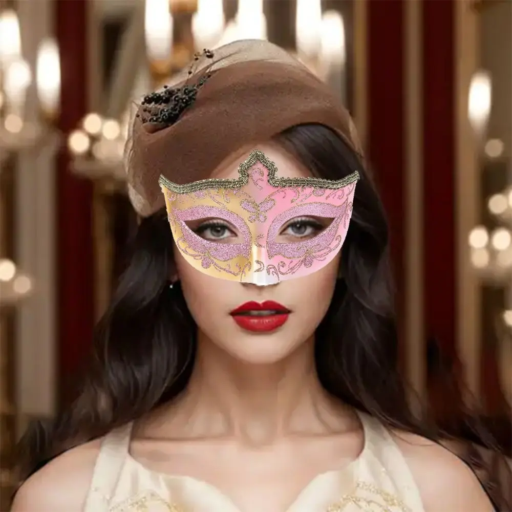 

Party Cosplay Props Halloween Masks Plastic Masquerade Cosplay Mask Glitter Mask Carnival Costume Props The Phantom Dancer Mask