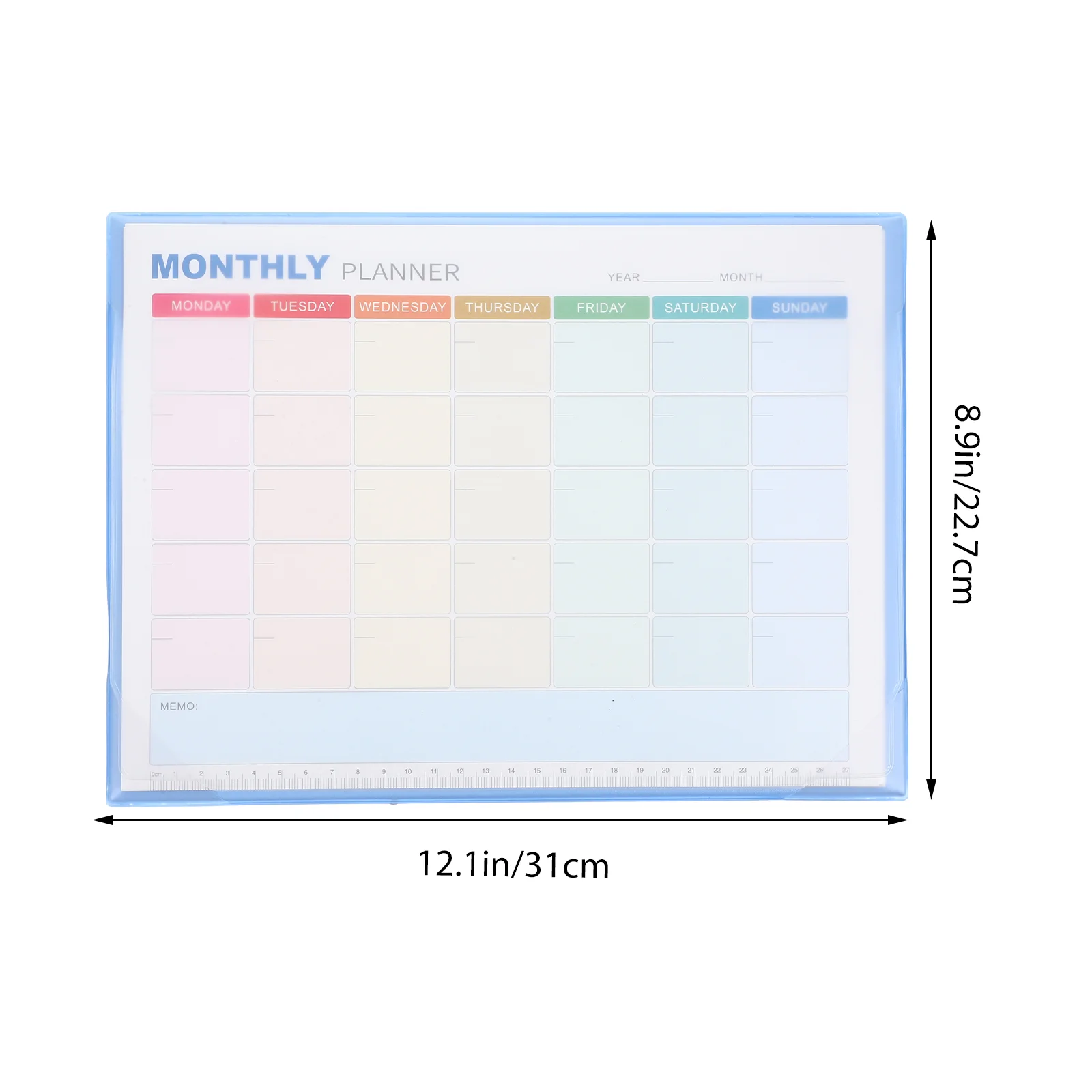 Calendario de Adviento, horario mensual, mente clara, planificador semanal, almohadilla de planificación, herramienta, escritorio de comida, libros de citas Beige, trabajo