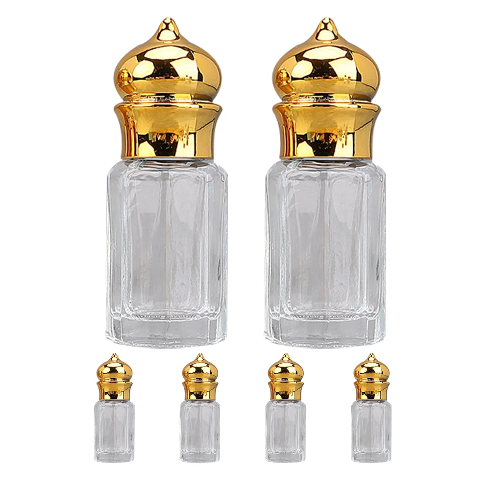 6 قطع من زجاجات عطر الزيوت العطرية الدوارة القابلة لإعادة الملء، حاويات زيوت التعبئة والتغليف، عطر رائع للسفر