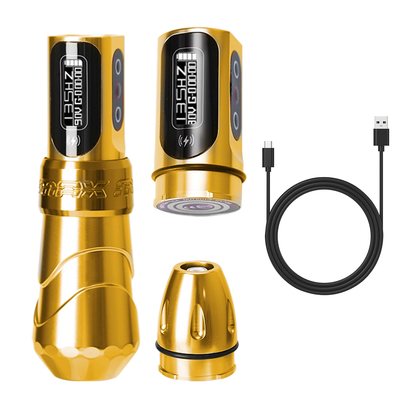 Professional Tattoo Pen Max Wireless Tattoo Machine with 2Battery Permanent LCD Display Makeup Rotary Tattoo Pen