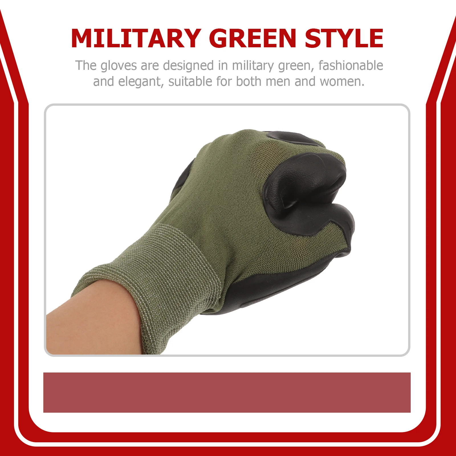 

1Pair Mens Work Gloves Protective Gloves Anti-Slip Durable Abrasion Resistance Acid Alkali Resistance Ergonomic Design Fashion