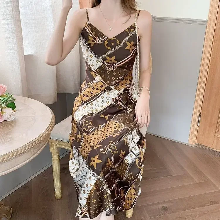 Female Dresses Coquette Beach Sleeveless Soft Women\'s Dress Sexy Long Maxi High Quality Luxury Fashion Summer 2024 Clothes Hot X