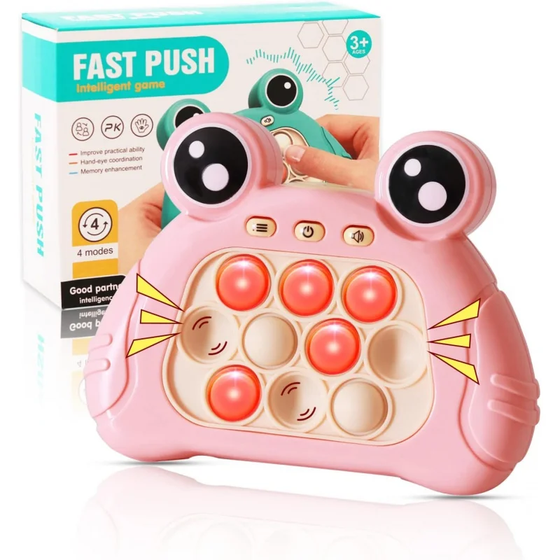 Quick Push Console with Instant Sound Feedback | Handheld Fast Speed Pushing Game | Pop The Target Interactive Educational Senso