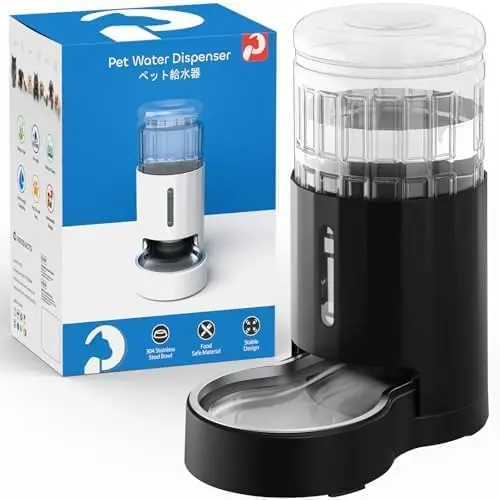 

Автоматическая гравитационная поилка для животных с чашей из нержавеющей стали, емкость 4 л для кошек и собак