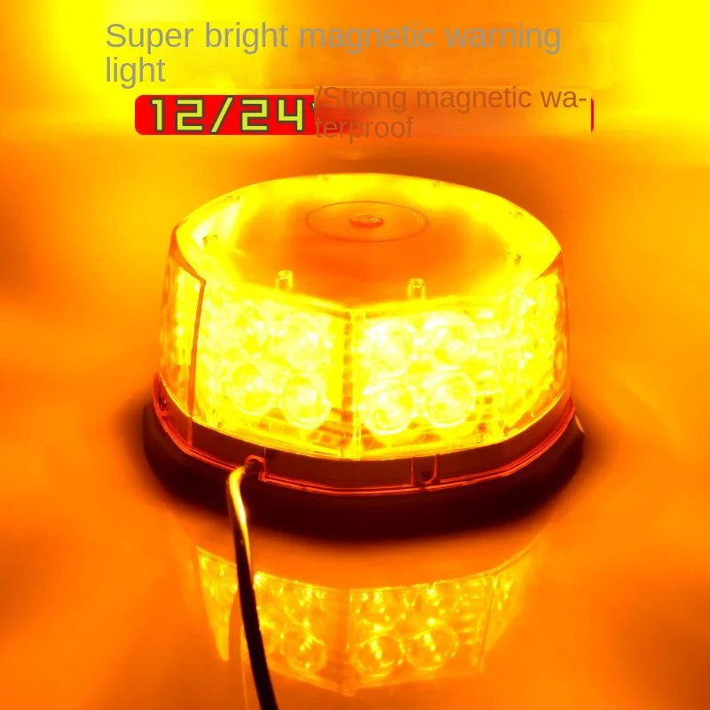 

Car Magnetic LED Strobe Warning Light Police Safety Roof Flashing Beacon Emergency Signal Lamp Ceiling Lamp Waterproof 12V 24V