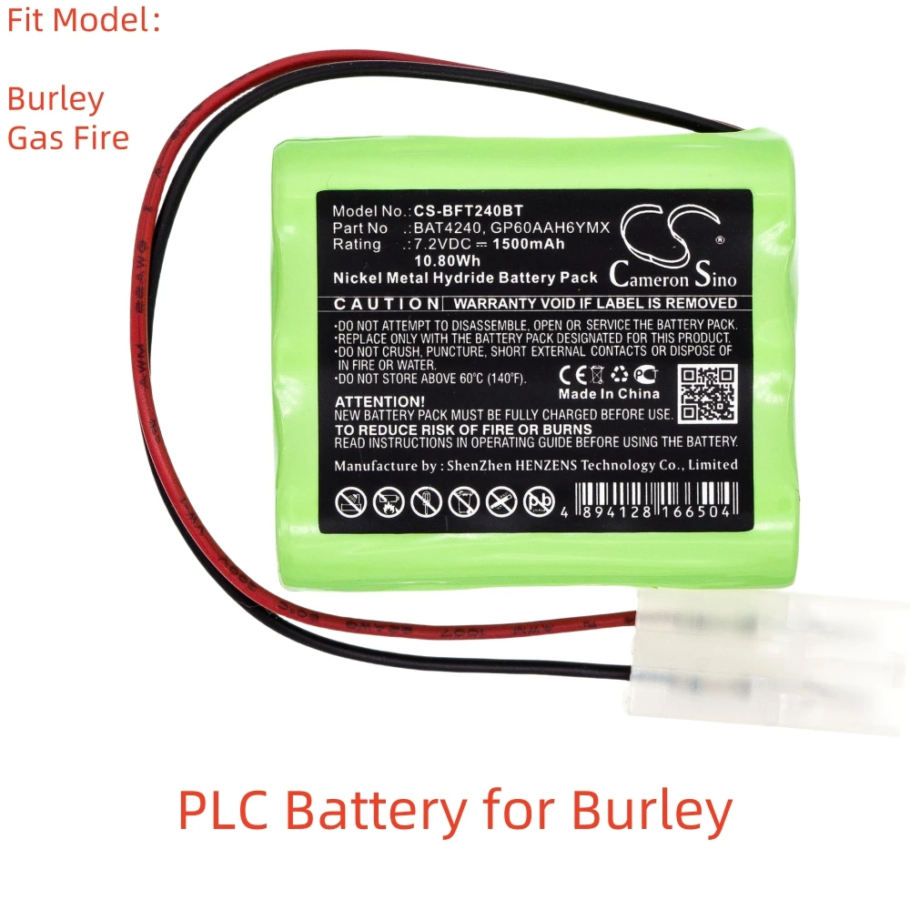 

Ni-MH PLC Battery for Burley,7.2V,1500mAh,Gas Fire,BAT4240 GP60AAH6YMX