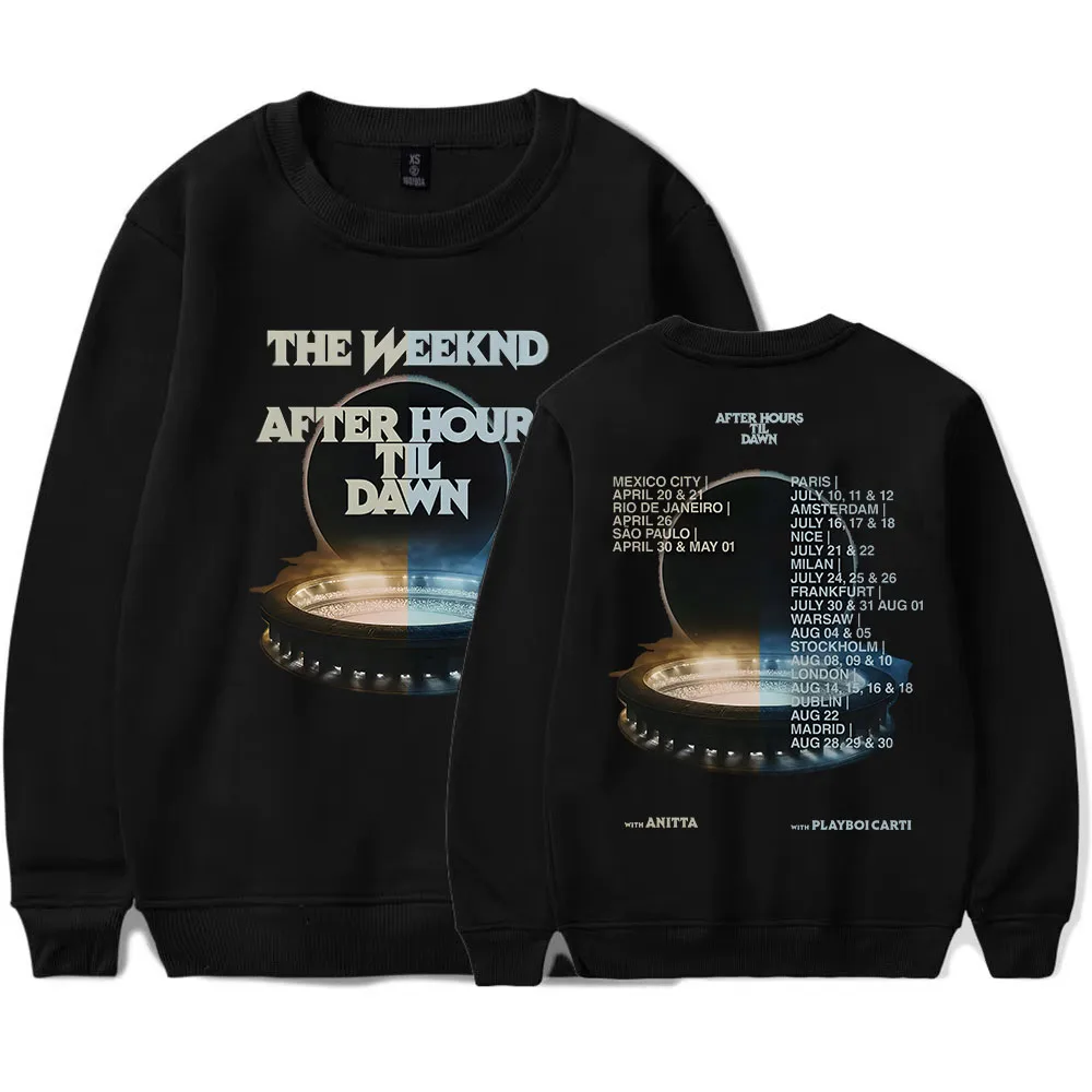 After Hours Til Dawn Tour 2026 CREWNECK Sweatshirt  LATIN AMERICA EUROPE The Weeknd Rapper Pullovers Long Sleeve Men Hoodie Male