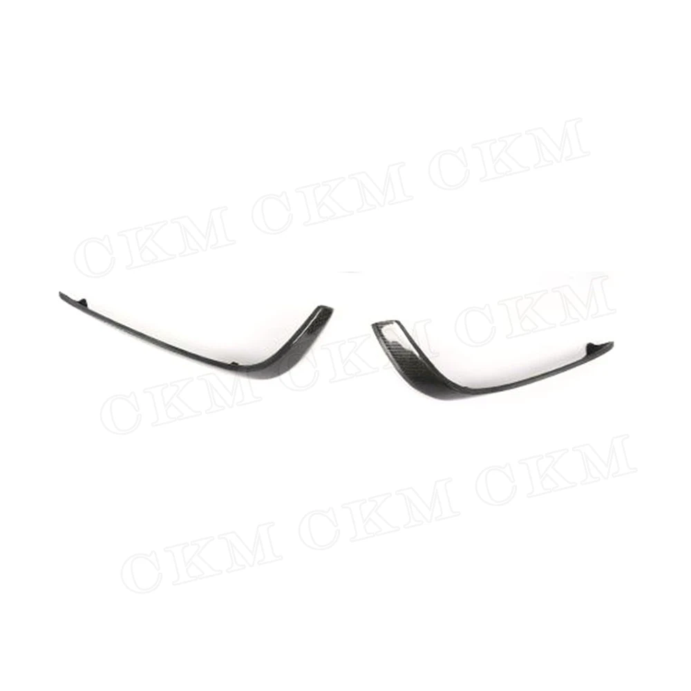 C Class Carbon Fiber Front Bumper Mid Lip Spoiler Canards for Mercedes Benz W205 C63 AMG S C180 C200 C260 Sedan 15-17 3PCS