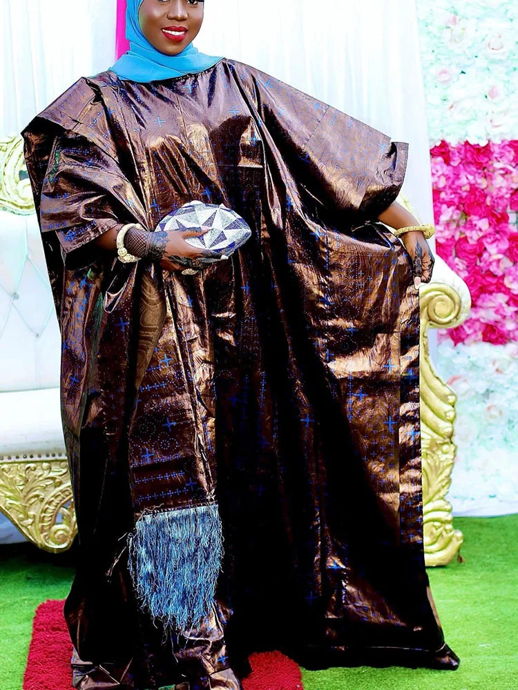เสื้อคลุมและชุดราตรีพิมพ์ลายแอฟริกันหรูหราสําหรับงานปาร์ตี้เฉลิมฉลอง ชุดพิธีแบบดั้งเดิม