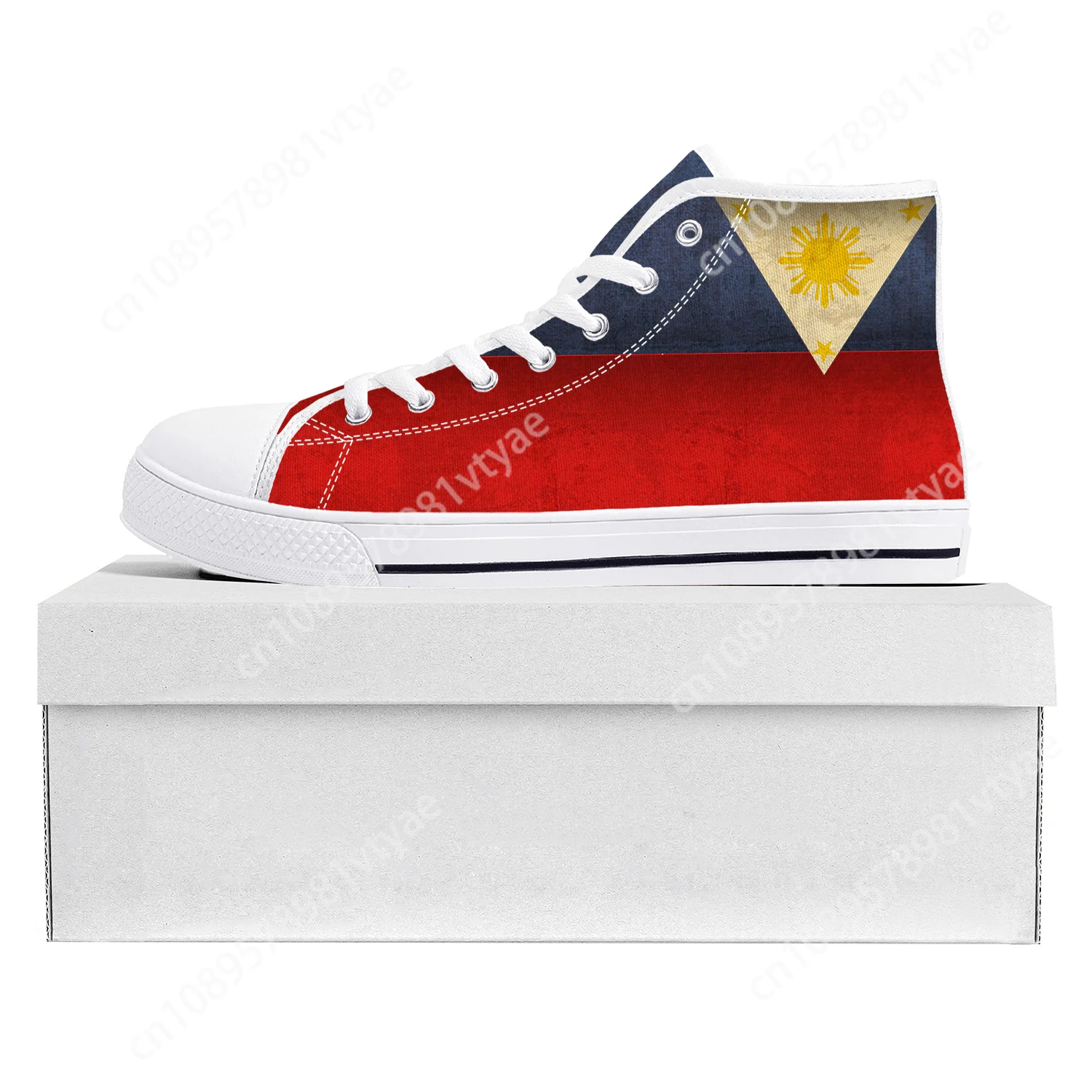 

Philippine Flag High Top High Quality Sneakers Mens Womens Teenager Canvas Sneaker Philippines Casual Couple Shoes Custom Shoe