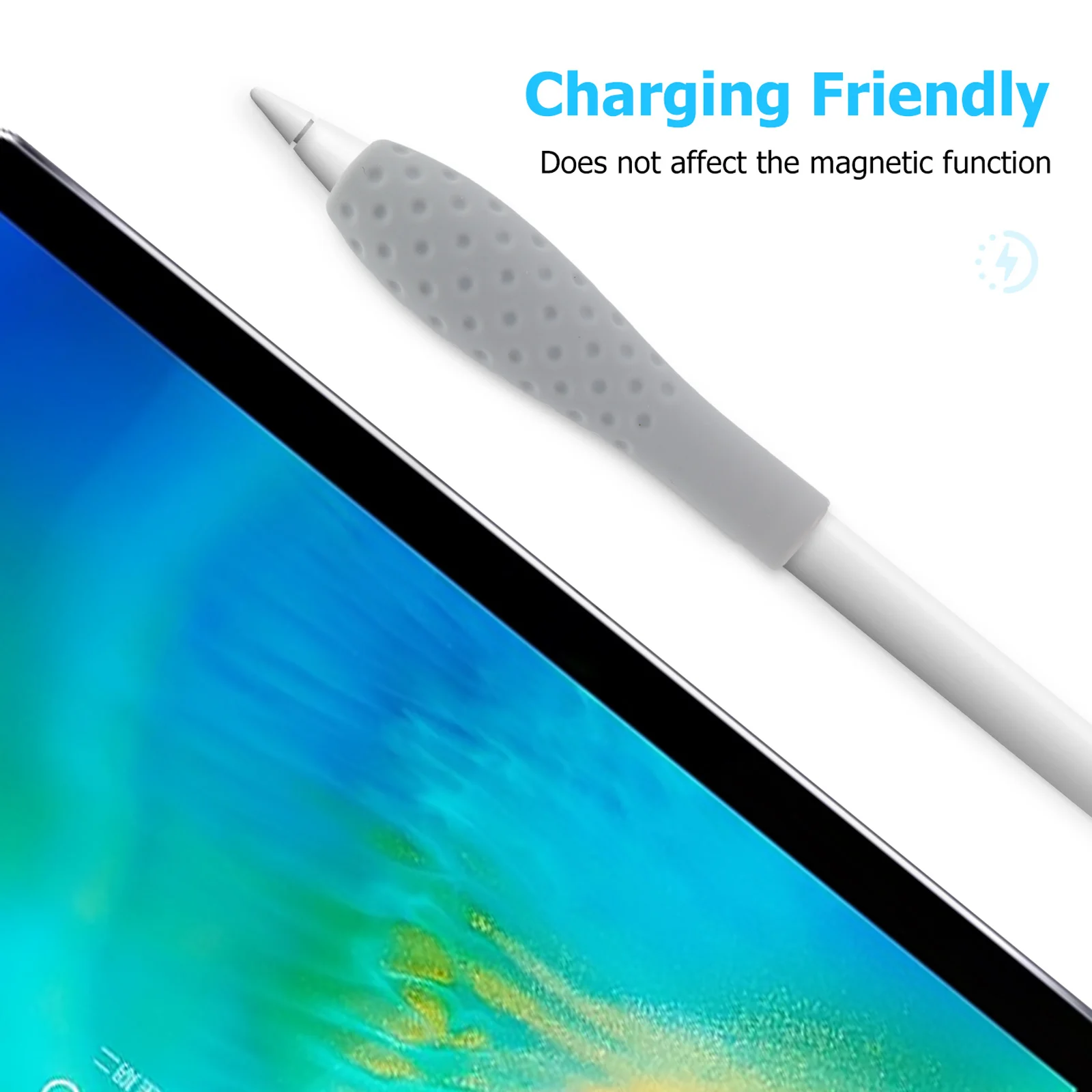 

Silicone Stylus Grip Holder Touch Pen Protective Cover Anti-Dust Shockproof Scratch Resistant For Pencil Black