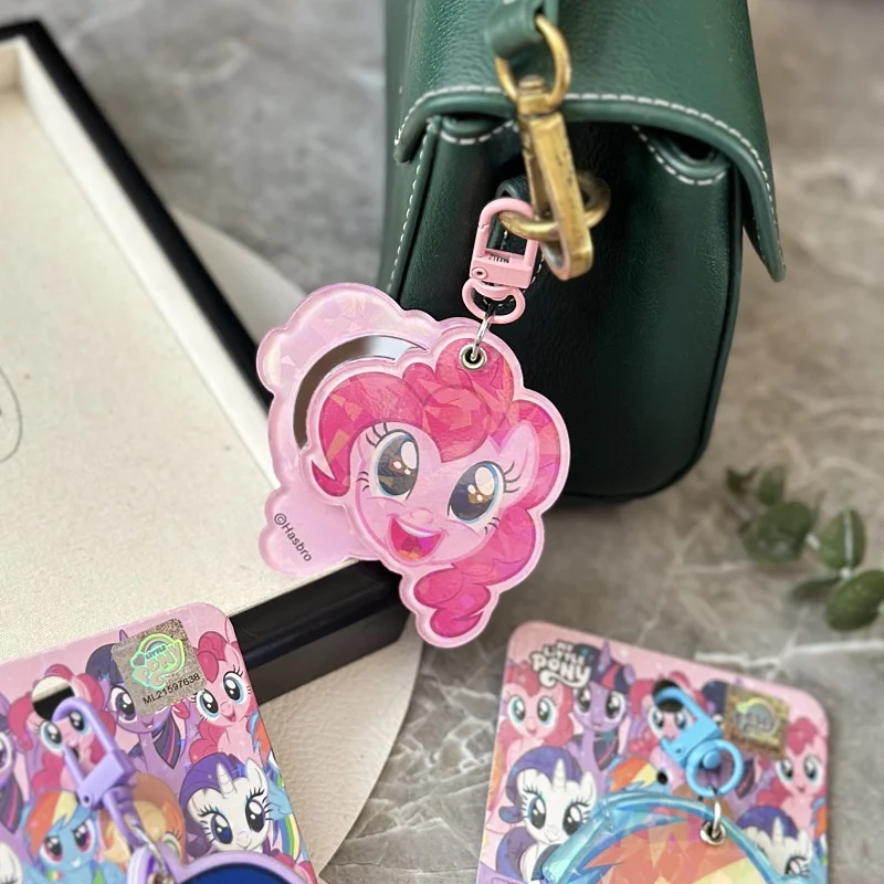 Genuine My Little Pony Mirror Keychain School Bag Ornament Cute Twilight Sparkle Pendant Student  Christmas Birthday Gift