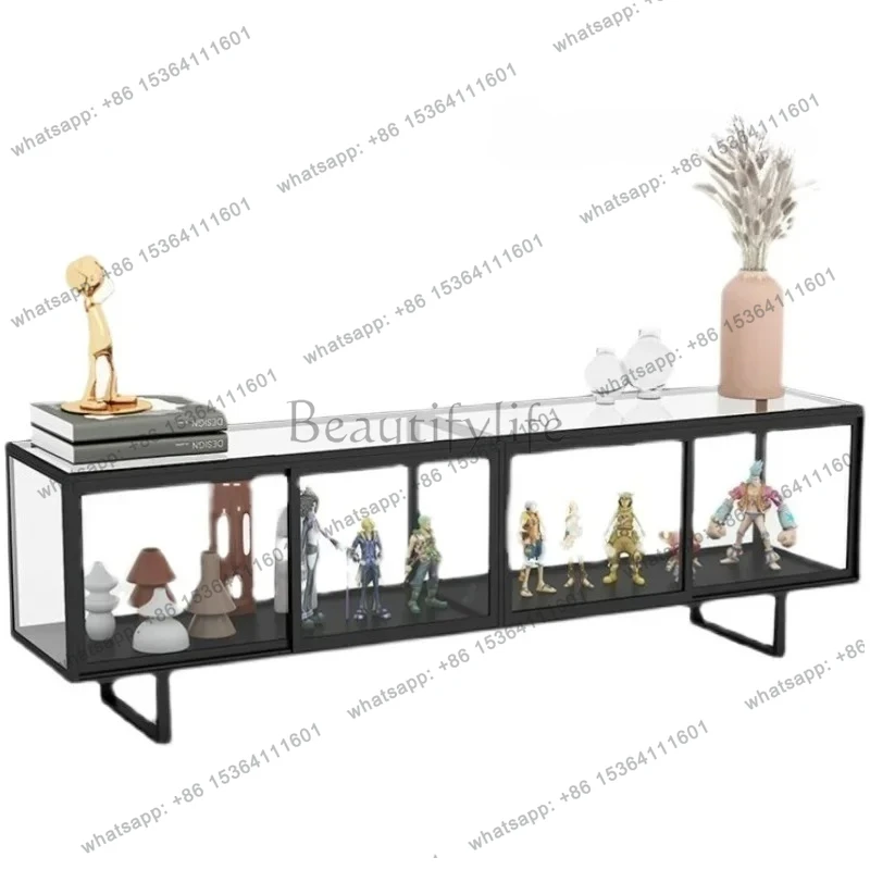 

Nordic Lego Cabinet Light Luxury Modern Living Room Multifunctional Locker Tempered Glass TV Cabinet Combination