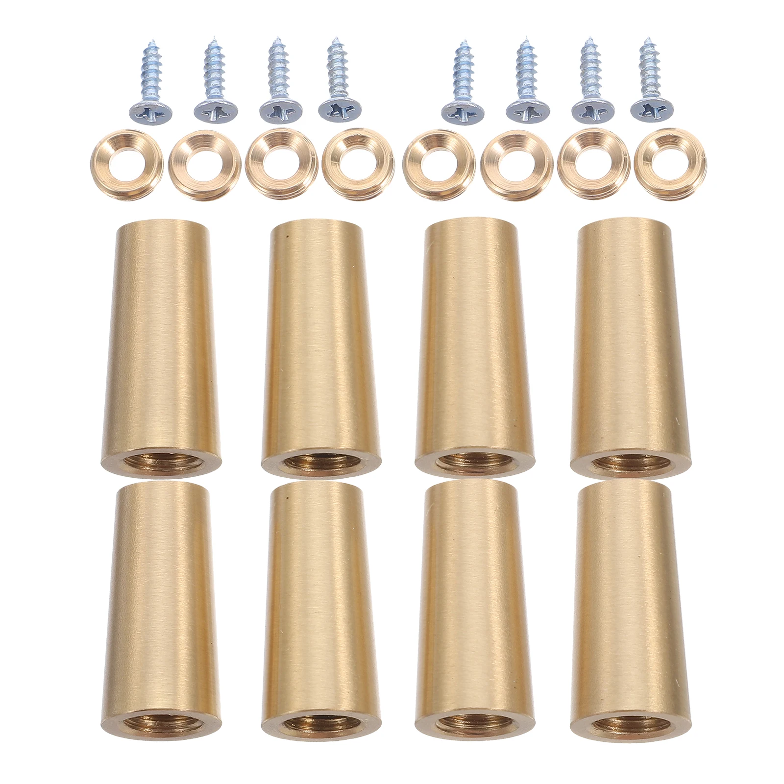 

8pcs Brass Tray Riser Feet Stable Conical Design Furniture Leg Hardware For Wooden Display Trays Cutting Boards Jewelry Boxes