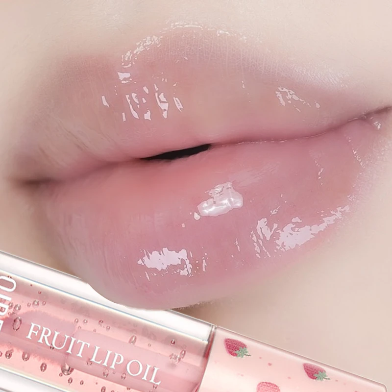 مرطب الشفاه بلسم الشفاه زيت الشفاه ملمع الماء الدائم ترطيب واضح ملمع الشفاه للشفاه التقشير نكهات الفاكهة ملمع الشفاه ماكياج
