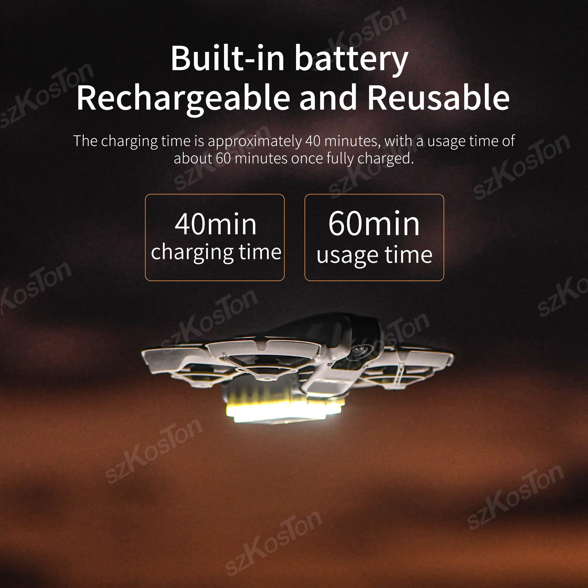 For DJI NEO Drone Landing Gear Night Light Luminous Tripod Snap Design Built-in Battery Rechargeable Lamp For DJI Neo