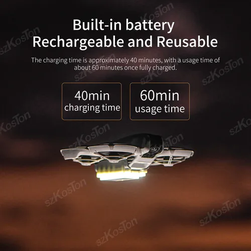 Imagen 2 del producto Para DJI NEO Drone tren de aterrizaje luz nocturna trípode luminoso diseño a presión batería integrada lámpara recargable para DJI Neo