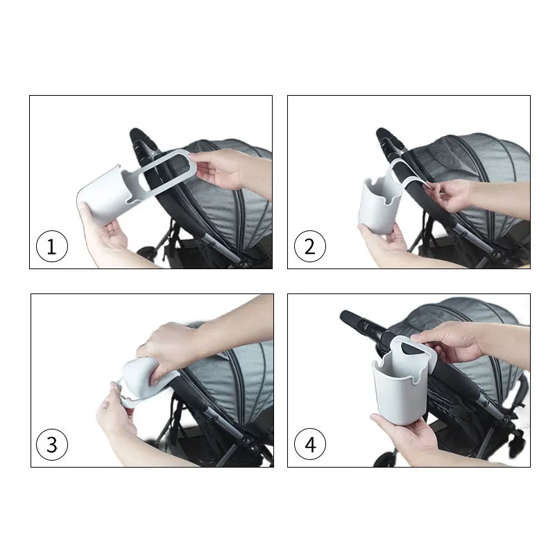 Soft Silicone Cup Holder for Baby Stroller Accessories Universal Flexible Pram Cart Bottle Holder Kids Bicycle Phone Holder image 3