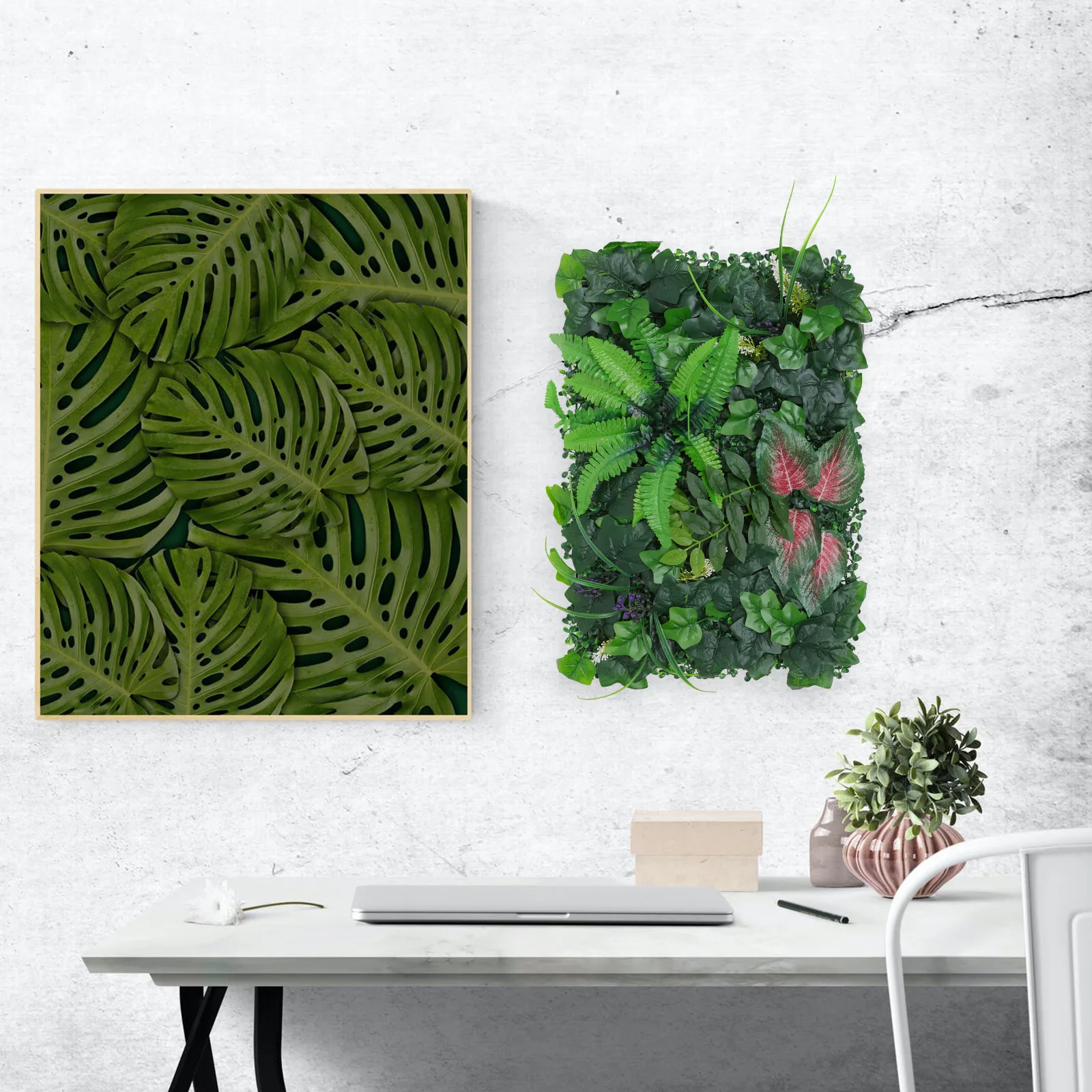 

Artificial Plant Wall Panels Simulated Green Plant Backdrop for Balcony Privacy Terrace Wedding Bar Restaurant Decoration Wall