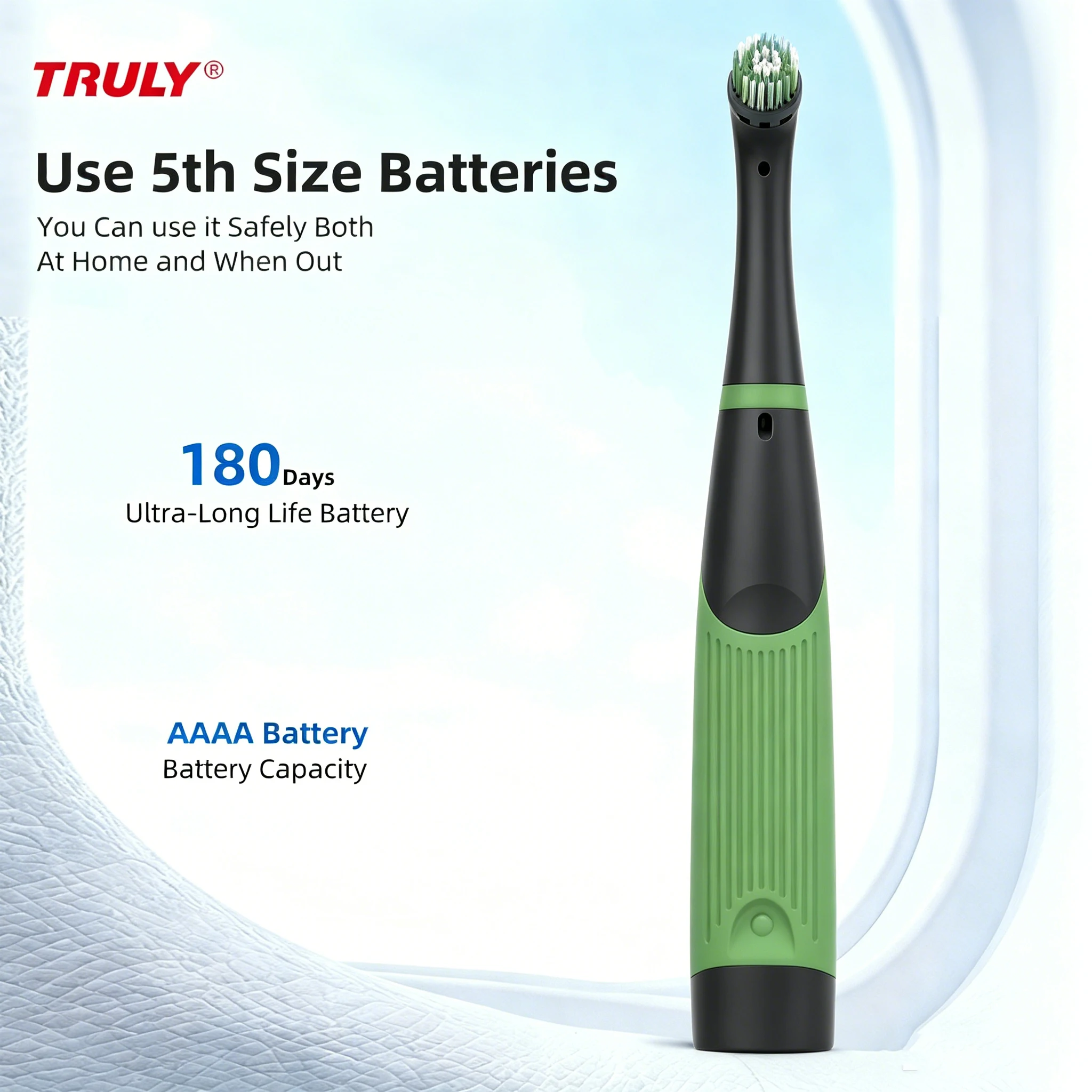 Electric Cleaning Brush  with 3 Replaceable Brush Heads, Battery Powered (Batteries Not Included) for Kitchen Bathroom