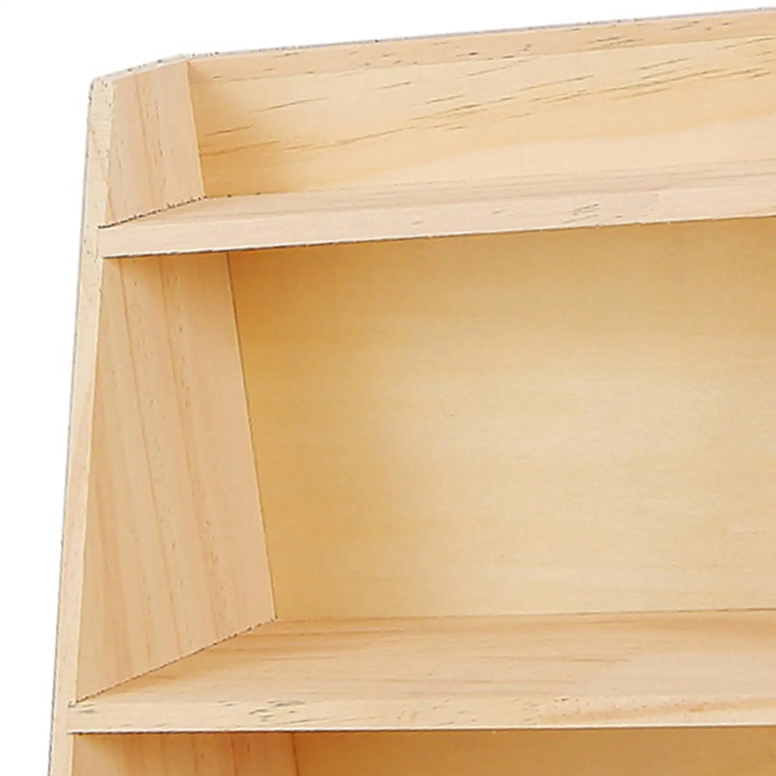 3 الطبقة منظم مكتب الحائط رف شاشة رفوف الخشب مكتب صندوق تخزين خشبي لمكتب منضدية المنزل كونترتوب مضمد