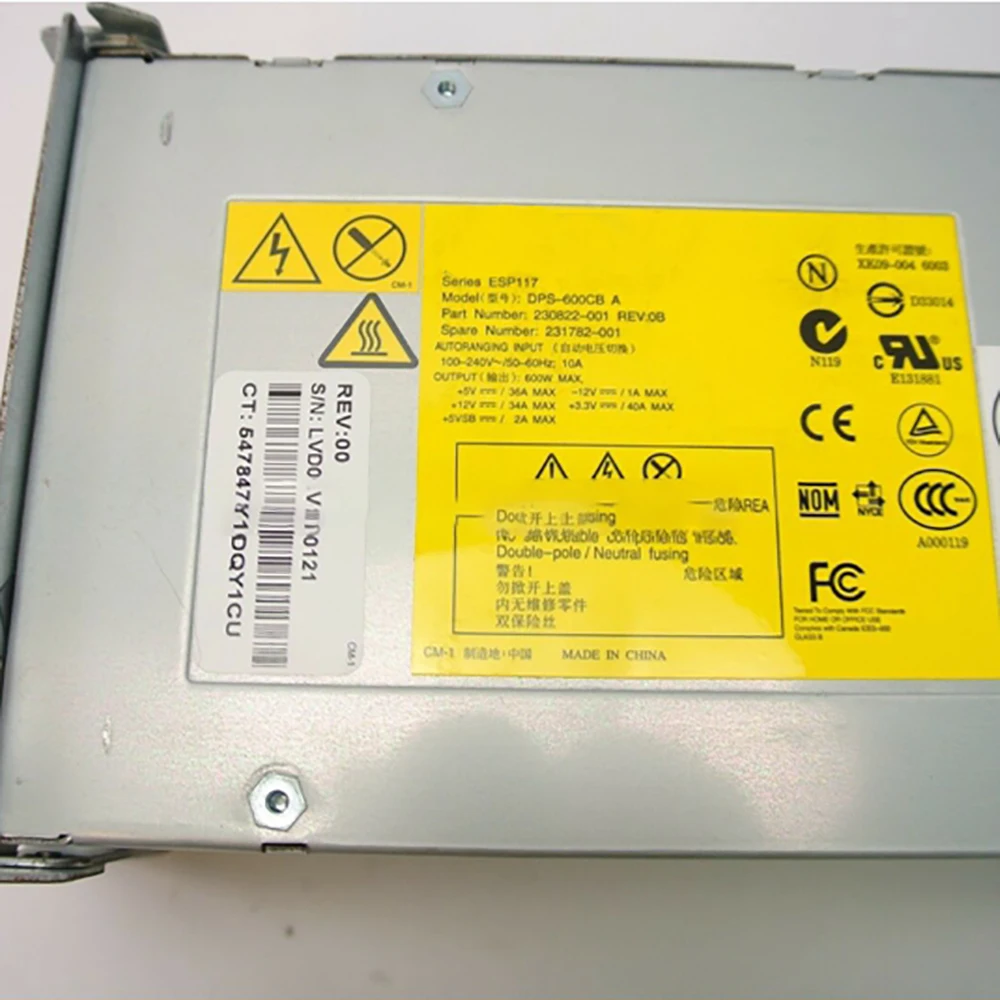 DPS-600CB A Untuk Catu Daya Server HP ML570G2 ML530G2 231782 -001 230822 -001 600W