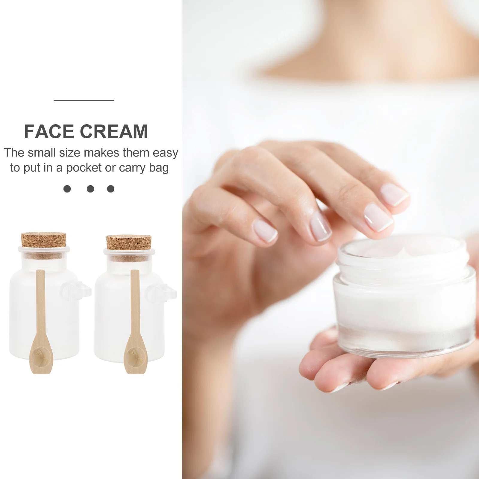 

2pcs Bath Salt Bottle Portable Mask Powder Storage Bottle Refillable Travel Container For Facial Mask Talcum Dustproof