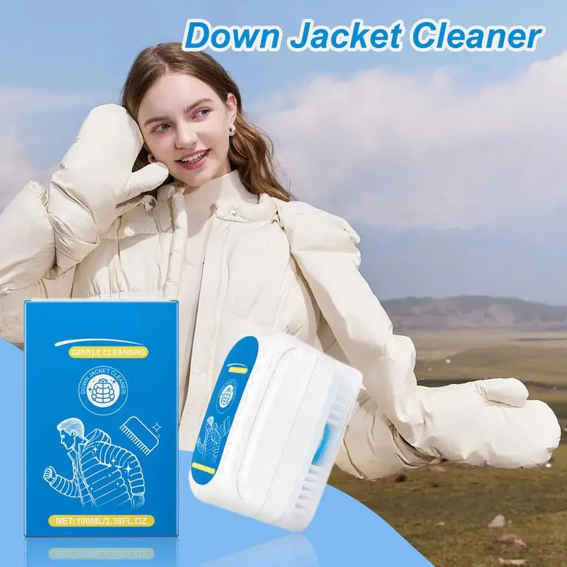 

Two In One Down Jacket Washing Brush 100ml Down Detergent Clothes Detergent With Brush Gentle Windbreaker Dry Cleaning Brush