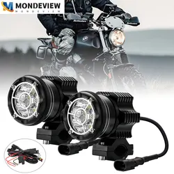 MONDEVIEW 2 stks Sky Cannon Negen Bead Motorcycle Spotlight 6000 K Grootlicht 260 W Dimlicht Automotive Extra Werk mistlamp