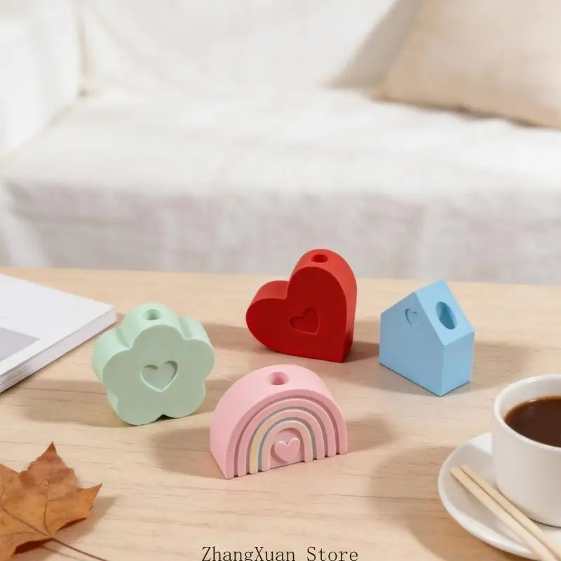 Charm-Herz- und Blumenhaus-Silikonform, für die DIY-Kreation, 3 x – Detail 4