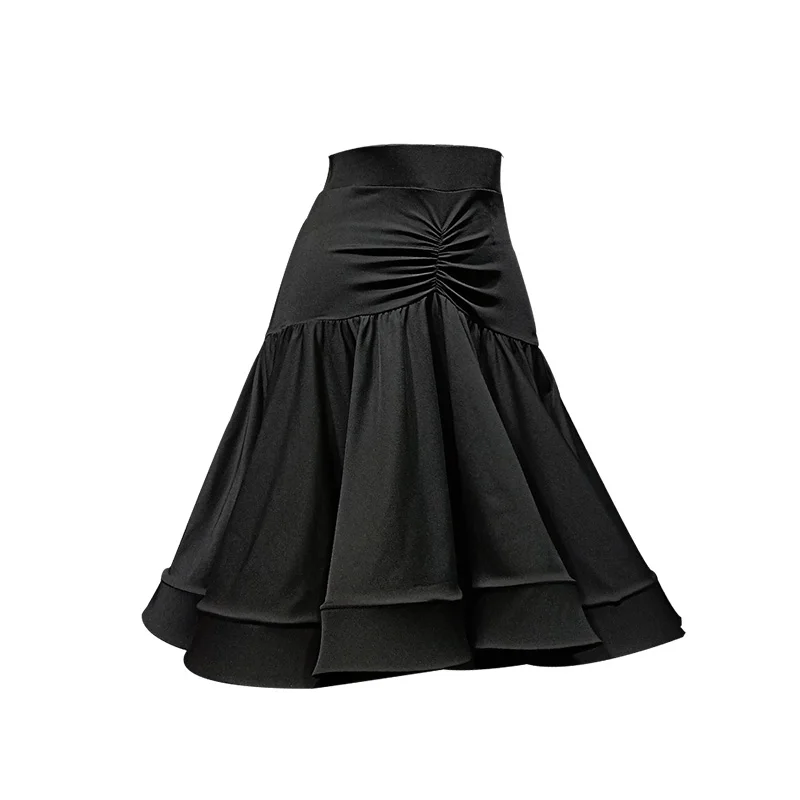 2024 Latin Dance Skirt For Women Female Adult Fishbone Skirt Cha Cha Rumba Practice Clothes Ballroom Latin Dance Wear DN11309