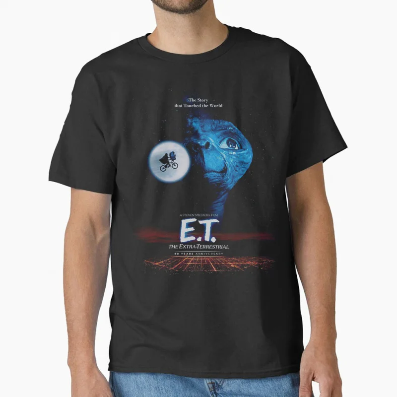 

80s Retro sic fi Cute Alien movie E.T. Phone Home The Extra-Terrestrial vintage Gift T shirt large size Tops S-6XL mens clothing