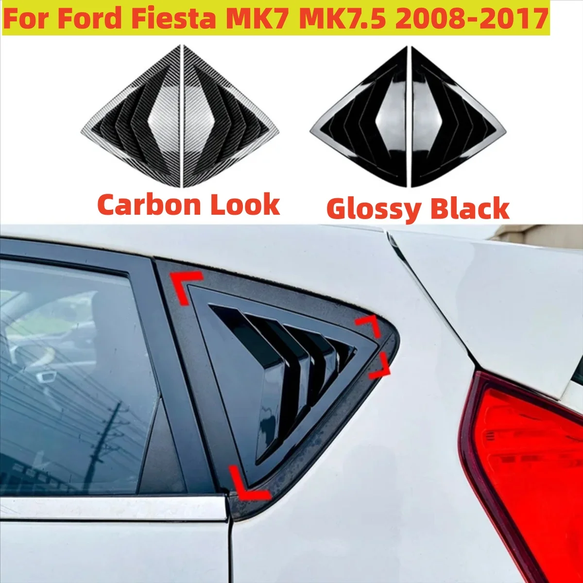 

MK7 жалюзи заднего бокового окна, козырек, крышка жалюзи, чехлы, аксессуары для Ford Fiesta MK7 7,5 2008-2017, автомобильные аксессуары